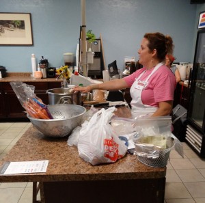 Susan demonstrating metho